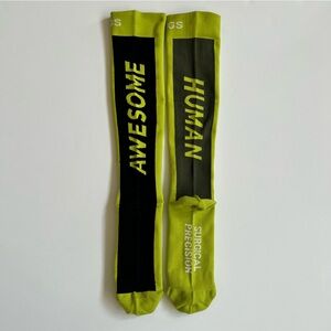 FIGS New AWESOME HUMAN Compression Socks Large PRECISION SURGICAL Chartreuse